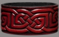 Preview: Leather Bracelet 32mm (1 1/4 inch) Knotwork (2) mahogany-antique
