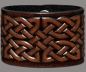 Preview: Leather Wristband 48mm (1 7/8 inch) keltischer Knoten (2) brown-antique