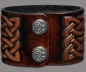 Preview: Leather Wristband 48mm (1 7/8 inch) keltischer Knoten (2) brown-antique