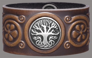 Leather Wristband Tree of Life