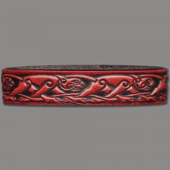 Leather Bracelet Celtic 16mm (5/8 inch) Hunting Dogs (8)
