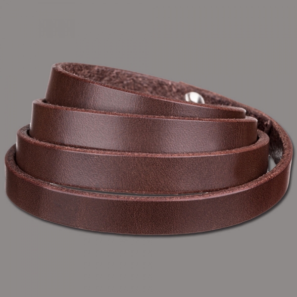 Wrap Bracelet 10mm Fourfold Wrap - Brown