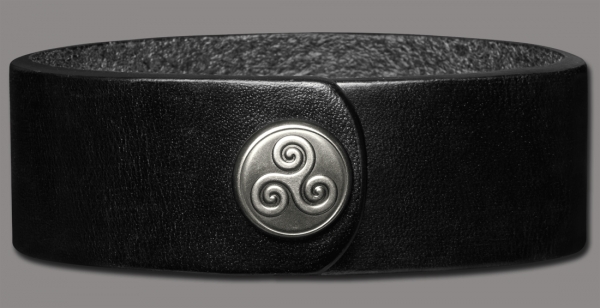 Leather Bracelet 24mm (15/16 inch) black