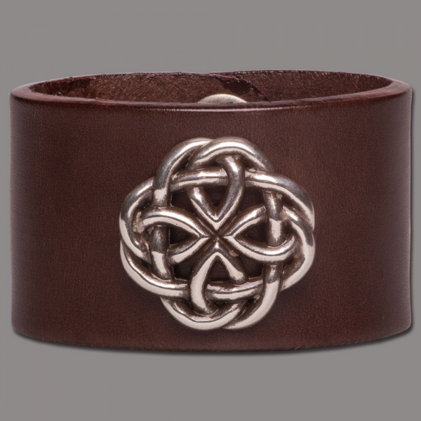 Leather Bracelet Knot Round brown