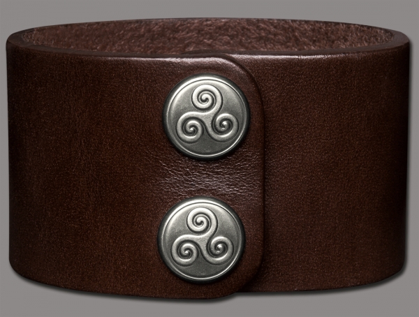 Leather Bracelet 40mm (1 9/16 inch) brown