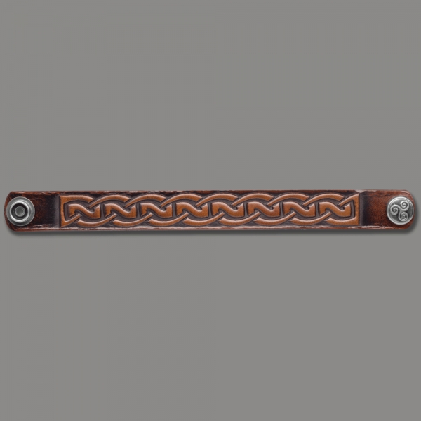 Leather Bracelet 20mm (4/5 inch) Knotwork (1)