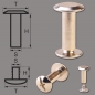 Preview: Schraubnieten 12MM nickel-glänzend