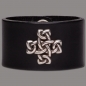 Preview: Lederarmband Cross Knot schwarz