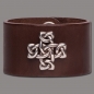 Preview: Lederarmband Cross Knot braun