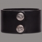 Preview: Lederarmband 'Knot Round' schwarz