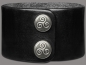 Preview: Leather Bracelet 40mm (1 9/16 inch) black