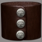Preview: Leather Bracelet 56mm (2 1/5 inch) brown