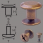 Preview: Screw Rivets 5MM brass-antique