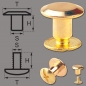 Preview: Screw Rivets 5MM brass-glossy (gold-colored)