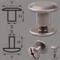 Preview: Screw Rivets 5MM nickel-antique