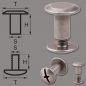 Preview: Screw Rivets 7MM nickel-antique