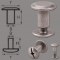 Preview: Schraubnieten 7MM nickel-antik