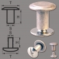 Preview: Schraubnieten 7MM silber-antik