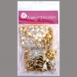 Preview: Double Cap Hollow Rivets 2-parts 7mm "7/8/2" Made of Iron (nickel free), Finish: Brass-Glossy (gold-coloured)