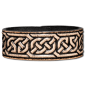 Preview: Leather Bracelet 24mm (15/16 inch) Knotwork (1) black-antique