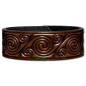 Preview: Leather Bracelet 24mm (15/16 inch) Spiral (4) brown-antique