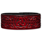 Preview: Leather Wristband 24mm (15/16 inch) Trinity with Key Pattern (5) mahogany-antique