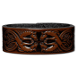 Preview: Leather Bracelet 24mm (15/16 inch) Horses (11) brown-antique