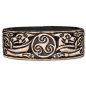 Preview: Leather Bracelet 24mm (15/16 inch) Triskel with Dog (13) black-antique