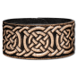 Preview: Leather Bracelet 32mm (1 1/4 inch) Knotwork (1) black-antique