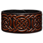 Preview: Leather Bracelet 32mm (1 1/4 inch) Knotwork (1) brown-antique