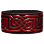 Preview: Leather Bracelet 32mm (1 1/4 inch) Knotwork (2) mahogany-antique