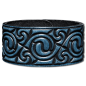 Preview: Leather Bracelet 32mm (1 1/4 inch) Spiral (3) blue-antique