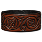 Preview: Leather Bracelet 32mm (1 1/4 inch) Spiral (4) brown-antique