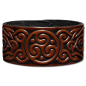 Preview: Leather Bracelet 32mm (1 1/4 inch) Triskel (5) brown-antique
