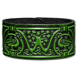 Preview: Leather Wristband 32mm (1 1/4 inch) Tree of Life (6) green-antique