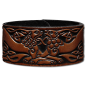 Preview: Leather Bracelet 32mm (1 1/4 inch) Lions (10) brown-antique