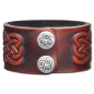 Preview: Leather Wristband Claddagh-Knotwork