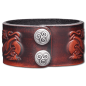 Preview: Lederarmband Triskel-Dragon
