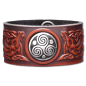 Preview: Lederarmband Triskel-Dragon