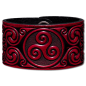 Preview: Lederarmband 40mm Triskele (3) kirschrot-antik