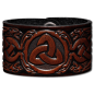 Preview: Lederarmband 40mm Dreifalt (4) braun-antik