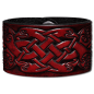 Preview: Lederarmband 40mm Vögel (10) mahagony-antik