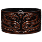 Preview: Lederarmband 40mm Drachen (12) braun-antik