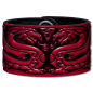 Preview: Lederarmband 40mm Drachen (12) kirschrot-antik
