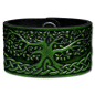 Preview: Lederarmband 40mm Lebensbaum (16) grün-antik