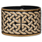 Preview: Leather Wristband 48mm (1 7/8 inch) keltischer Knoten (1) black-antique