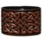 Preview: Leather Wristband 48mm (1 7/8 inch) keltischer Knoten (2) brown-antique