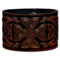 Preview: Leather Wristband 48mm (1 7/8 inch) Celtic Cross (6) brown-antique