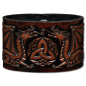 Preview: Leather Wristband 48mm (1 7/8 inch) Dragons (12) brown-antique