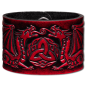 Preview: Leather Wristband 48mm (1 7/8 inch) Dragons (12) cherry red-antique